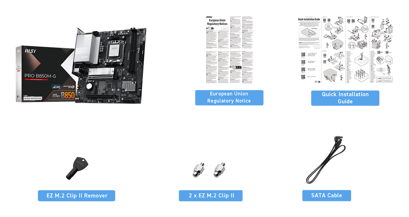 MSI PRO B850M-G Motherboard