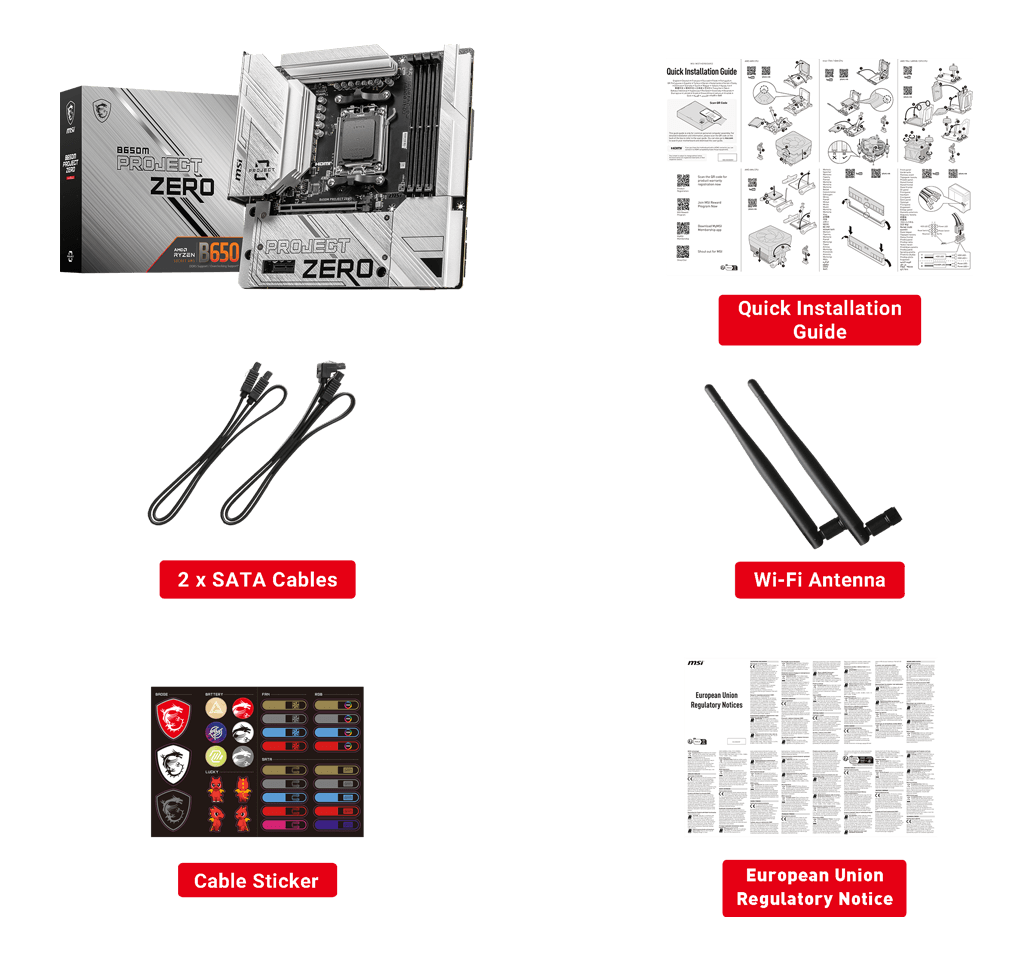 MSI B650M Project Zero Motherboard