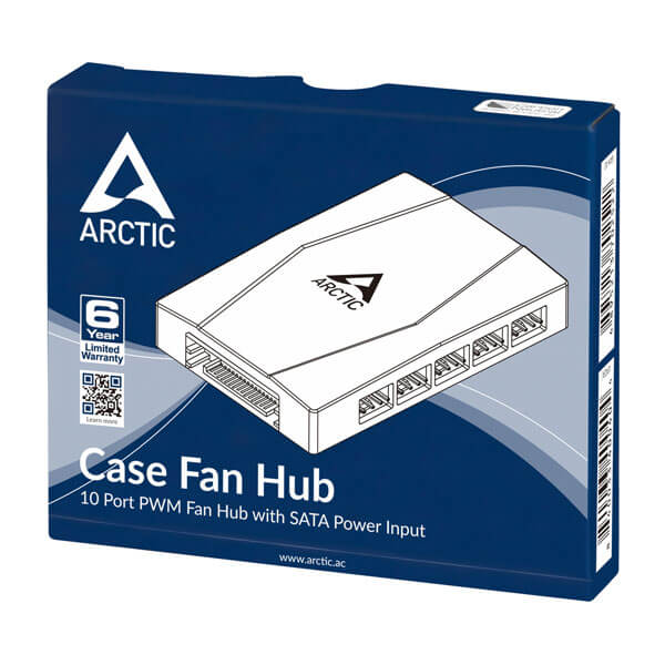 Arctic 10 Port PWM Cabinet Fan Hub with SATA Power