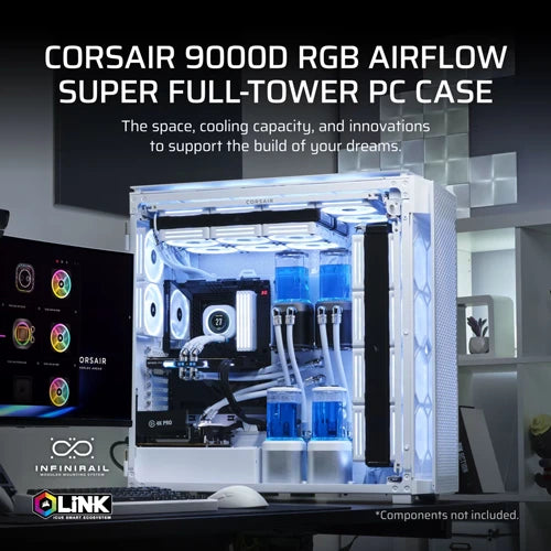 CORSAIR 9000D RGB White Airflow Super Full Tower Case