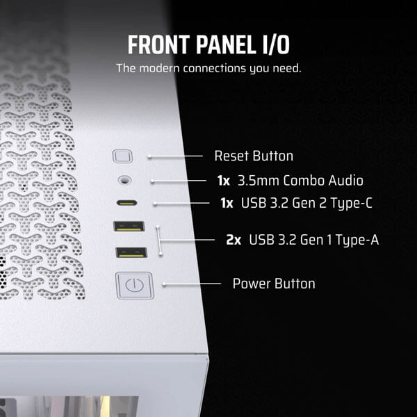Corsair 3500X ARGB White E-ATX Mid Tower Case