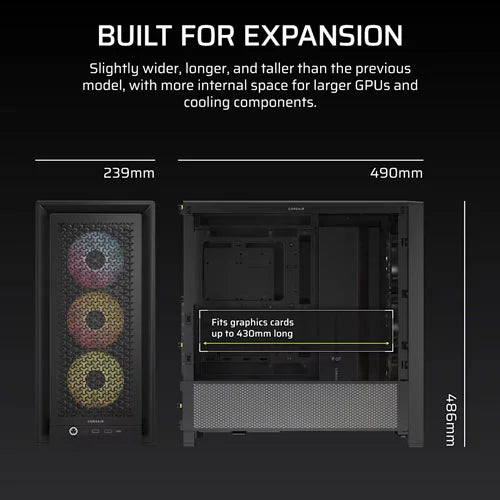 ORSAIR Frame 4000D RS ARGB E-ATX Mid Tower Case