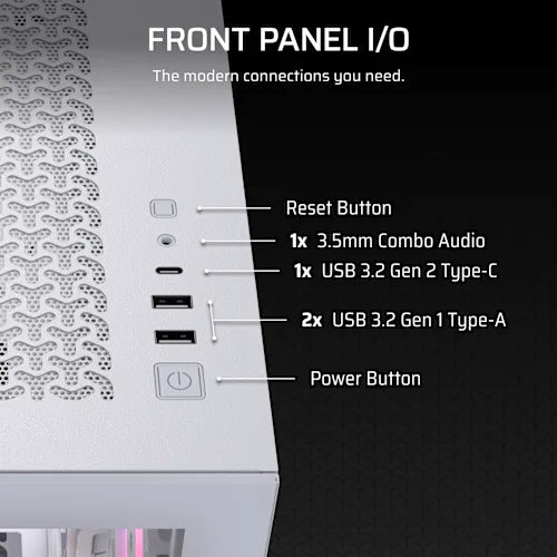 Corsair 3500X RS-R ARGB White E-ATX Mid Tower Case