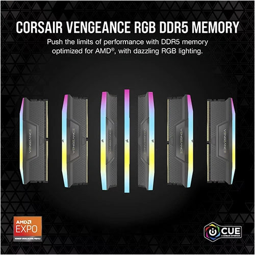 Corsair Vengeance RGB Grey 16GB 6000MHz CL36 DDR5 RAM