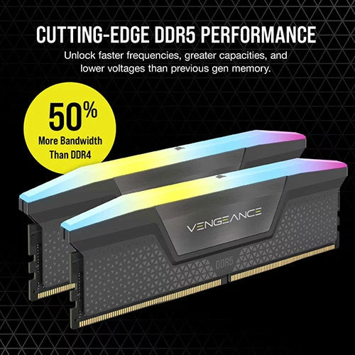 Corsair Vengeance RGB Grey 16GB 6000MHz CL36 DDR5 RAM