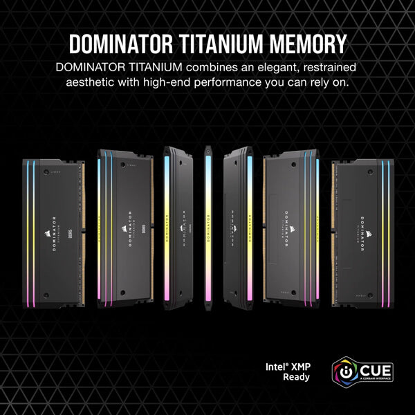 CORSAIR DOMINATOR TITANIUM 64GB RGB 6000MHZ 2*32GB DDR5 CL30