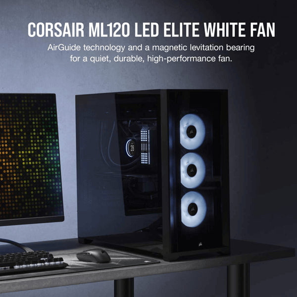 Corsair ML120 LED Elite 120mm White LED Cabinet Fan (Single Pack)