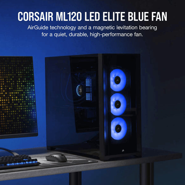 Corsair ML120 LED Elite 120mm Blue LED Cabinet Fan (Single Pack)