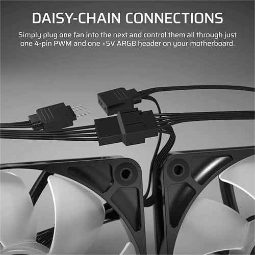 CORSAIR RS140 ARGB, 140mm ARGB Fan, Dual Pack