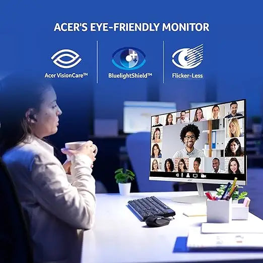 Acer SA272 P1 27 Inch (68.58 cm) Full HD IPS Ultra Slim (7.2mm Thick) Backlit LED Monitor I Zero Frame I 144Hz Refresh I 1 MS VRB I AMD FreeSync I 1xHDMI 1xVGA I Stereo Speakers I Eye Care I Eco Display