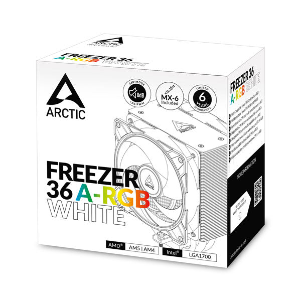 Arctic Freezer 36 ARGB CPU Air Cooler (White)