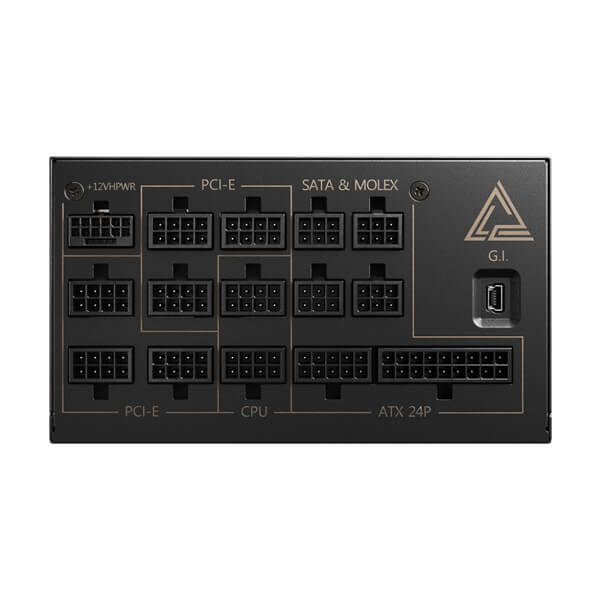 MSI MEG Ai1300P PCIE5 Power Supply Unit, UK Plug - 1300W, 80 Plus Platinum, Fully Modular ATX 3.0, PCIe 5.0 GPU Support, Japanese Capacitors, Gaming Intelligence, Sleeved Cables