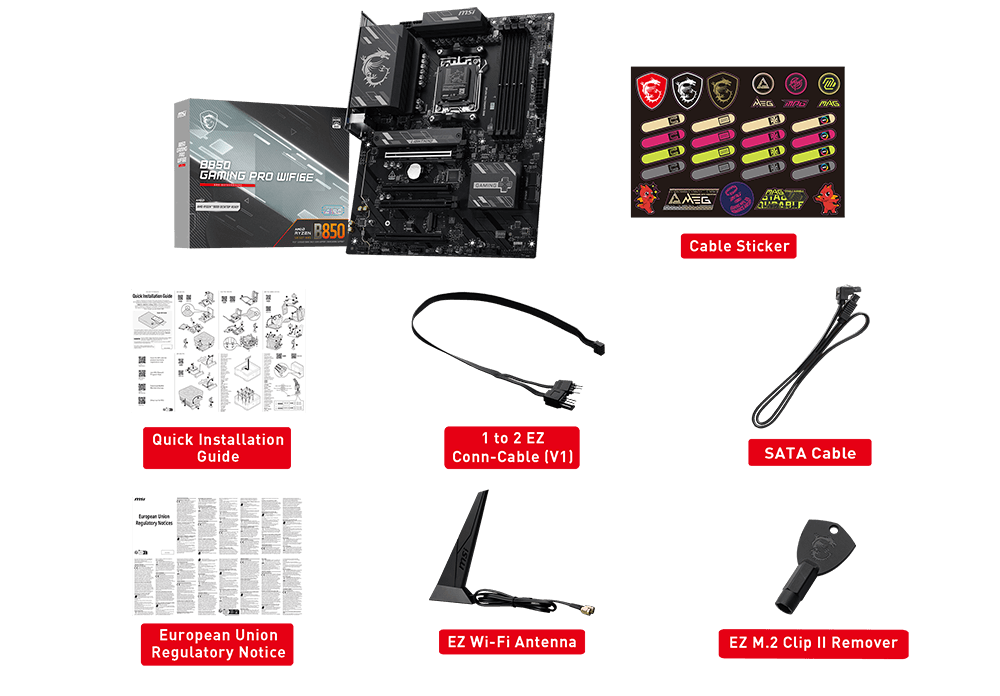 MSI B850 Gaming PRO WIFI6E Motherboard