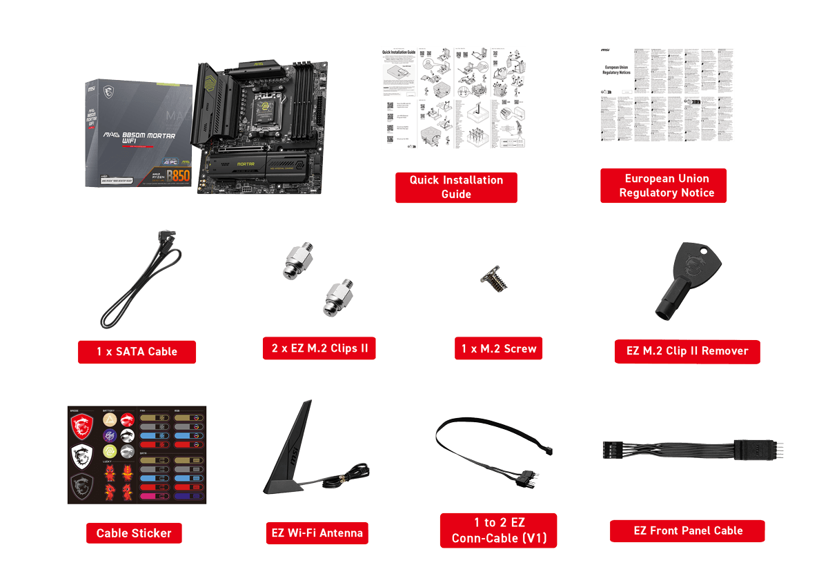 MSI MAG B850M Mortar WiFi Motherboard