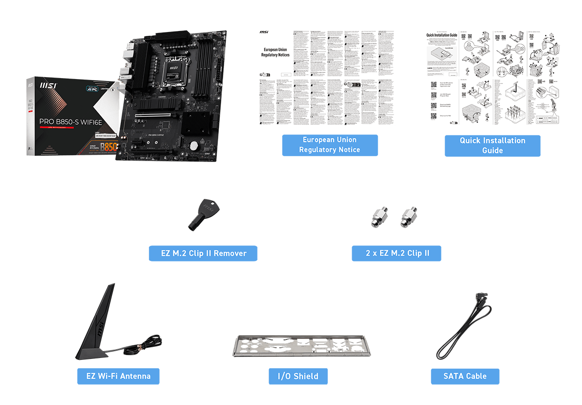 MSI PRO B850-S WIFI6E Motherboard