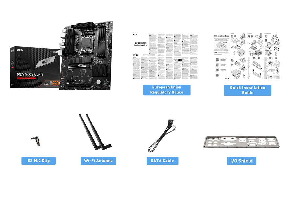 MSI PRO B650-S WiFi ProSeries Motherboard
