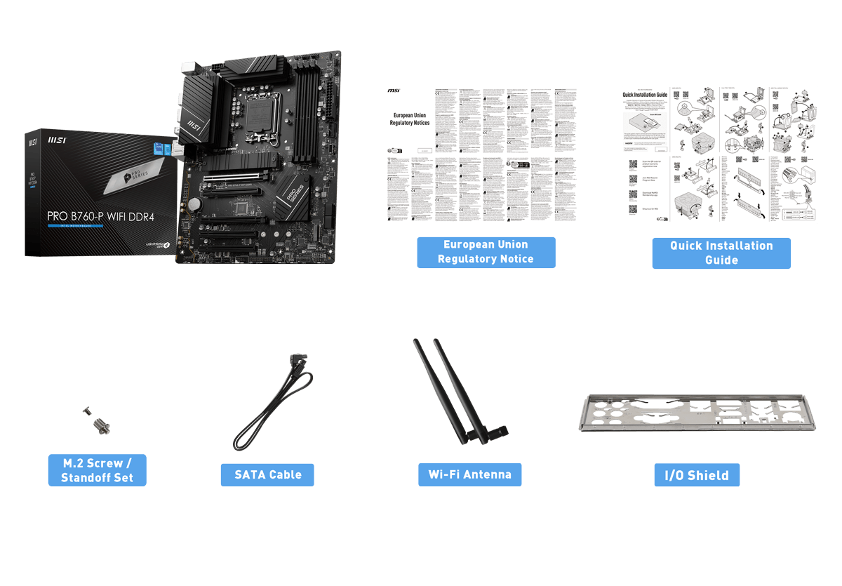 MSI PRO B760-P WiFi ProSeries Motherboard