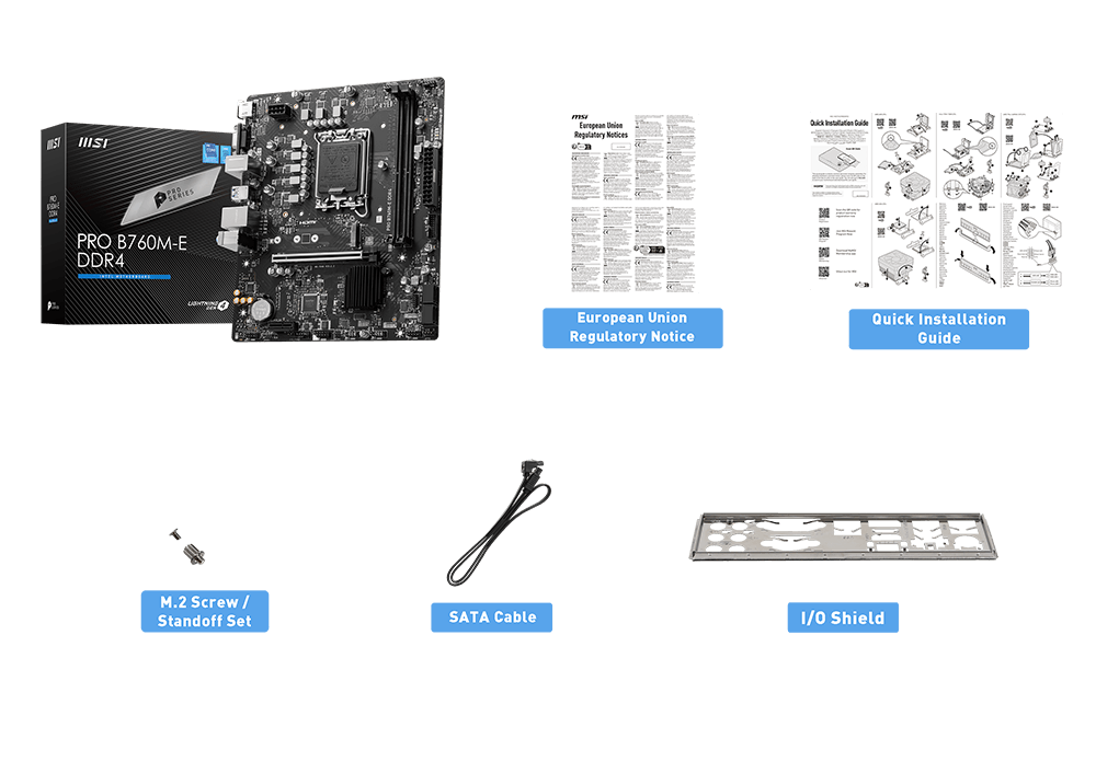 MSI PRO B760M-E DDR4 Motherboard