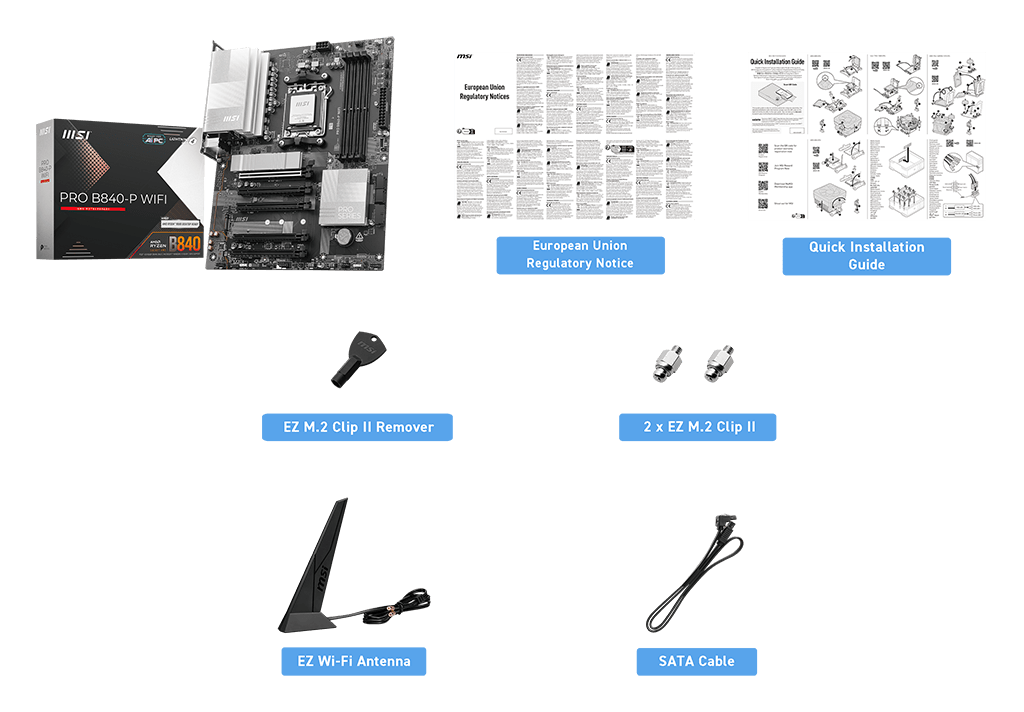 MSI PRO B840-P WiFi Motherboard