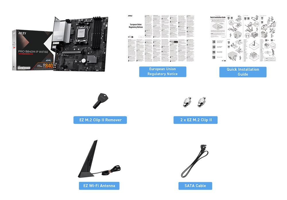 MSI PRO B840M-P WIFI6E Motherboard