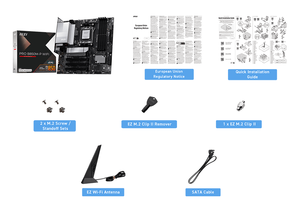 MSI PRO B850M-P WiFi Motherboard