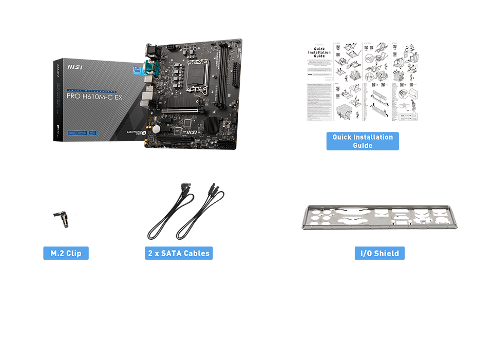 MSI PRO H610M-C EX DDR4 Motherboard