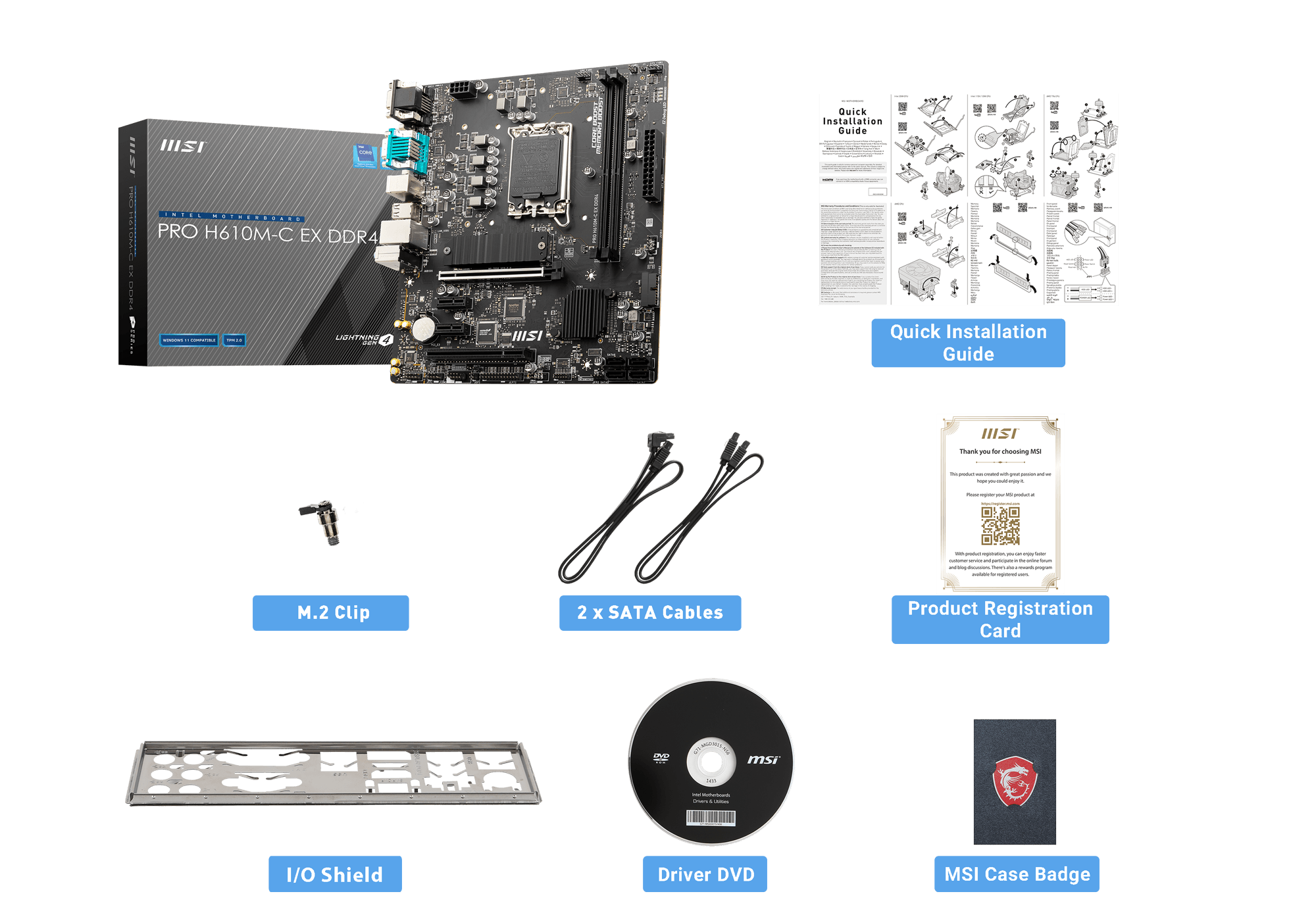MSI PRO H610M-E DDR4 Motherboard