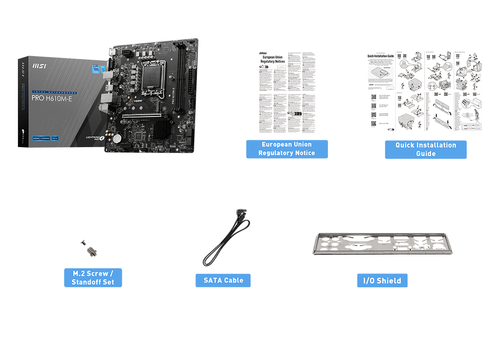 MSI PRO H610M-E DDR4 Motherboard