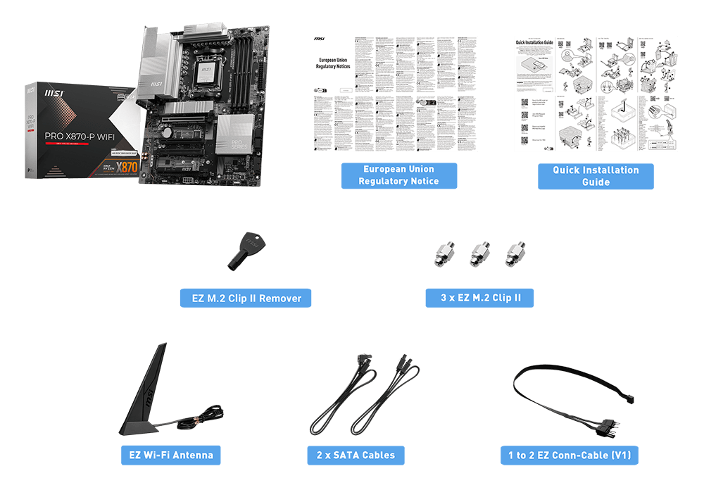MSI PRO X870-P WiFi Gaming Motherboard
