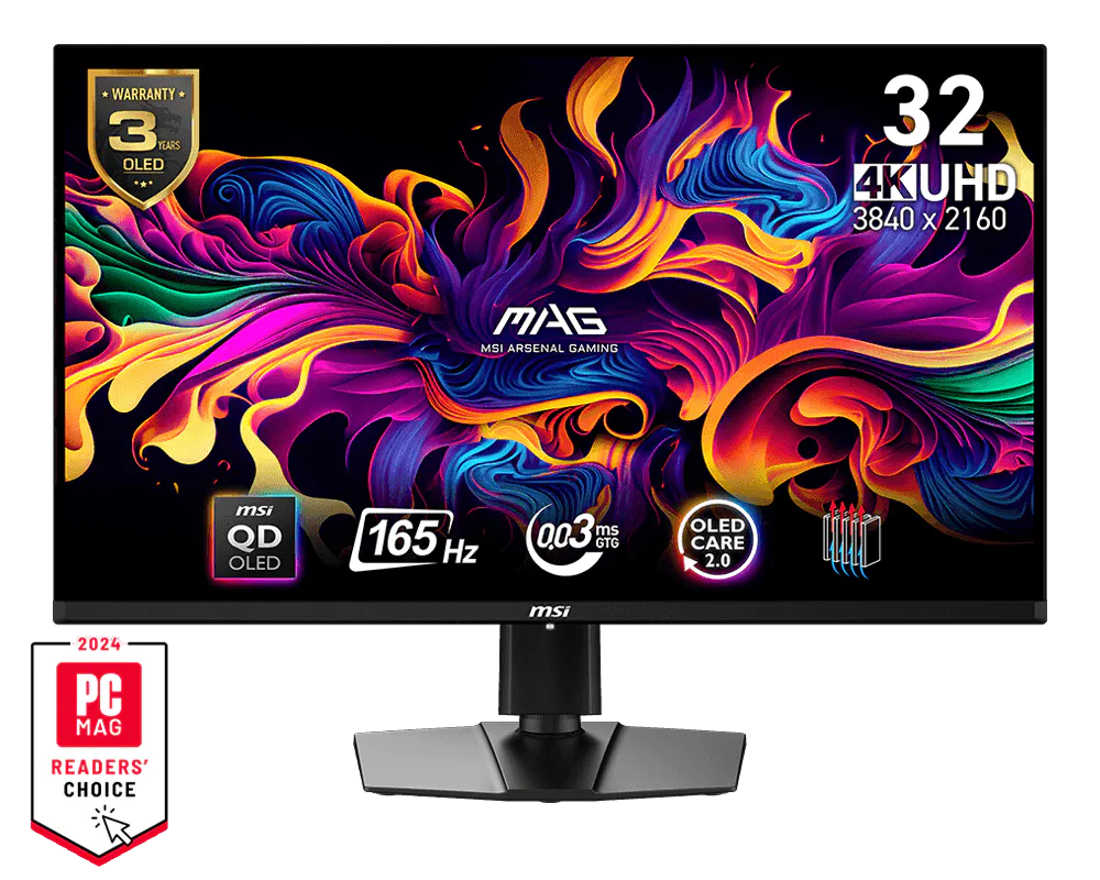 MSI MAG 321UP QD-OLED 31.5 Inch 4K UHD Gaming Monitor