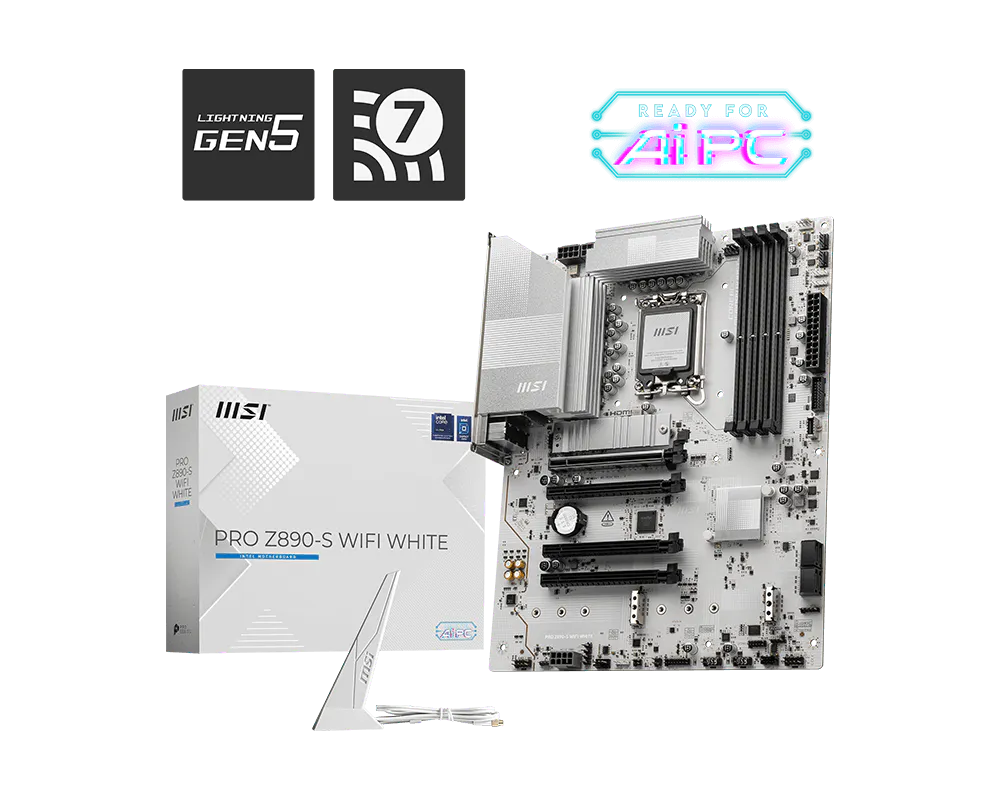 MSI PRO Z890-S WiFi Gaming Motherboard White