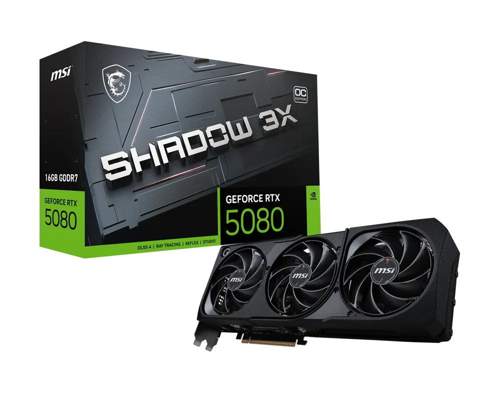 MSI GeForce RTX 5080 16G Shadow 3X OC Graphic Card