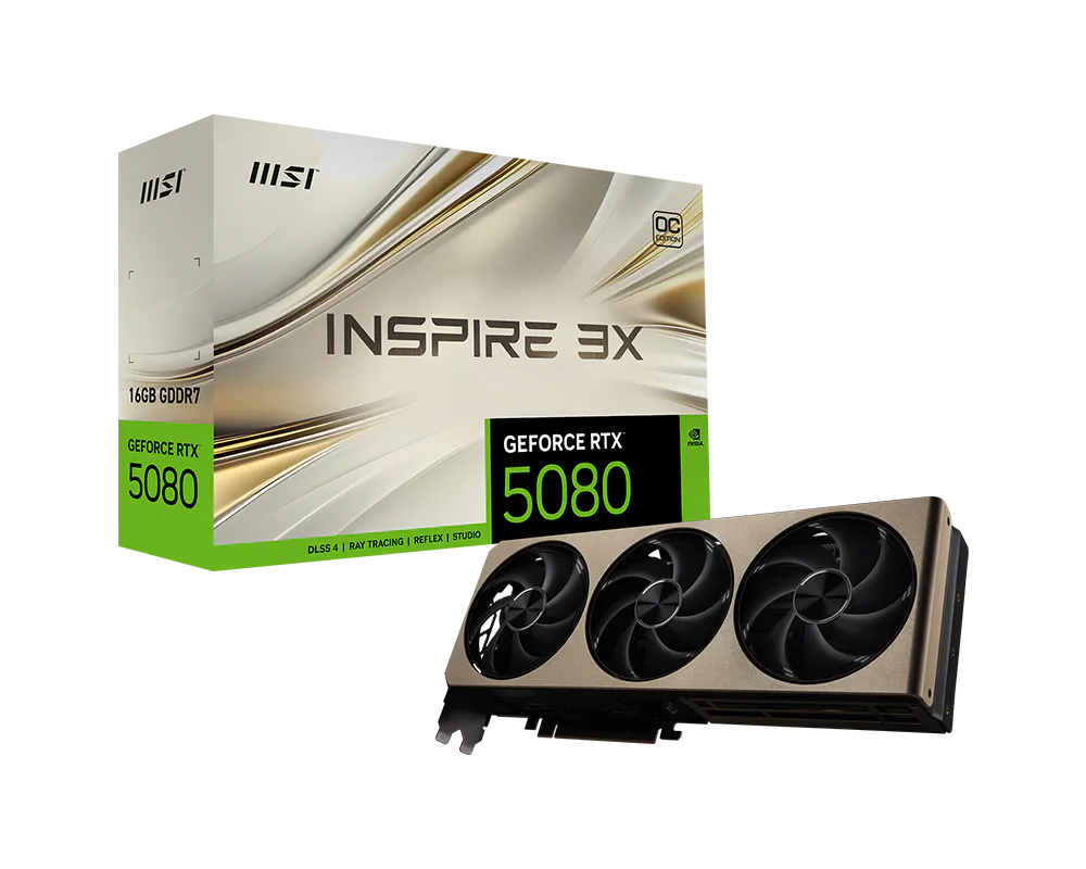 MSI GeForce RTX 5080 16G Inspire 3X OC Graphic Card