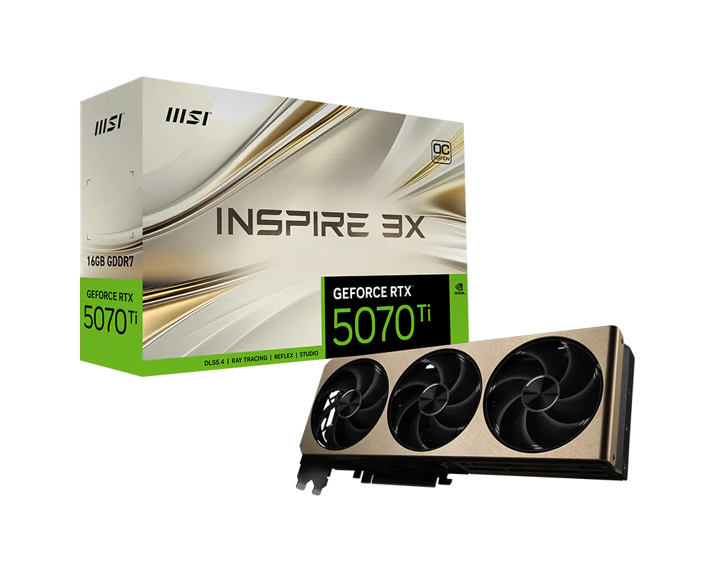 MSI GeForce RTX 5070 Ti 16G Inspire 3X OC Plus Graphic Card