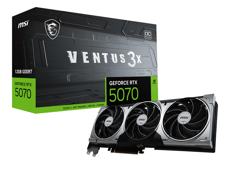 MSI GeForce RTX 5070 12G Ventus 3X OC Graphic Card