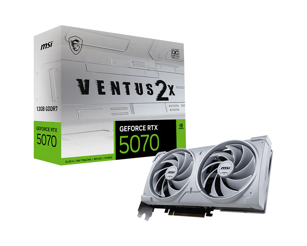 MSI GeForce RTX 5070 12G Ventus 2X OC Graphic Card White