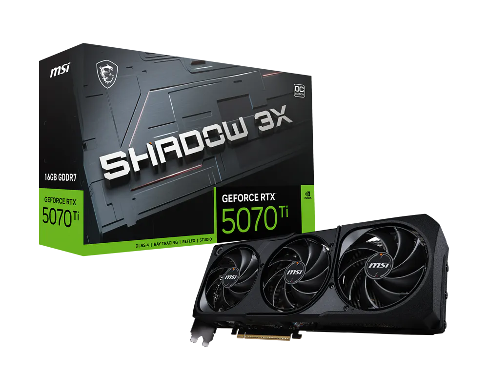 MSI GeForce RTX 5070 Ti 16G Shadow 3X OC Graphic Card