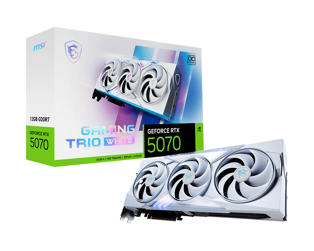 MSI GeForce RTX 5070 12G Gaming Trio OC White Graphic Card