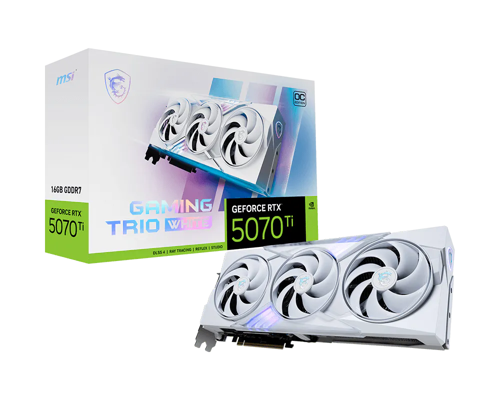 MSI GeForce RTX 5070 Ti 16G Gaming Trio OC White Graphic Card