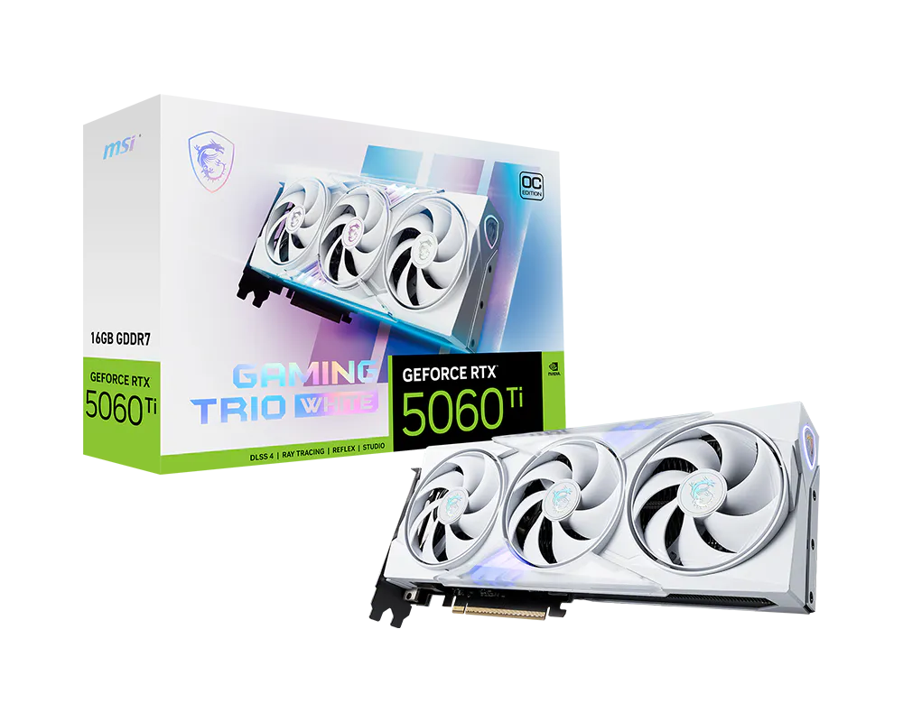 MSI GeForce RTX 5060 Ti 16G Gaming Trio OC White Graphic Card