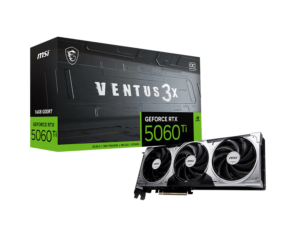 MSI GeForce RTX 5060 Ti 16G Ventus 3X OC Graphic Card