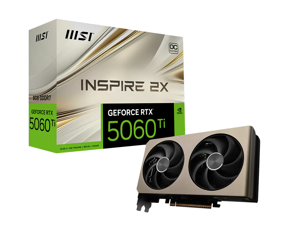 MSI GeForce RTX 5060 Ti 8G Inspire 2X OC Graphic Card