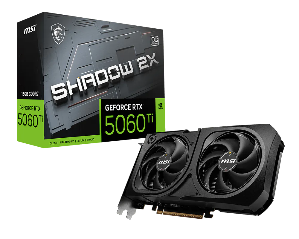 MSI GeForce RTX 5060 Ti 8G Shadow 2X OC Plus Graphic Card