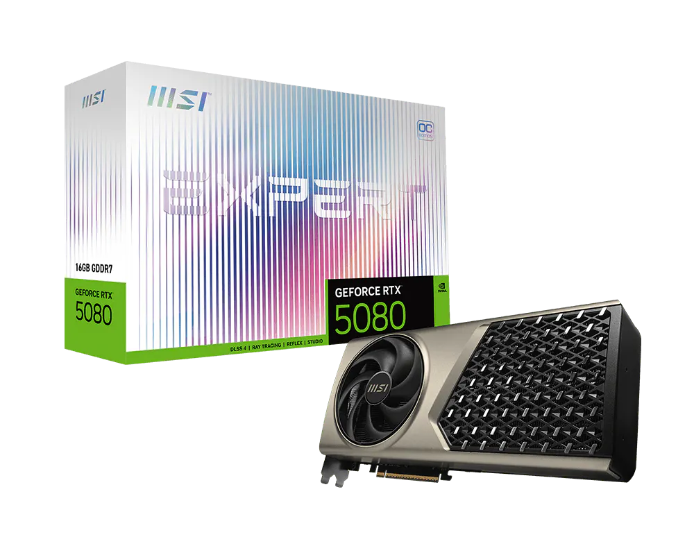 MSI GeForce RTX 5080 16G Expert OC Graphic Card