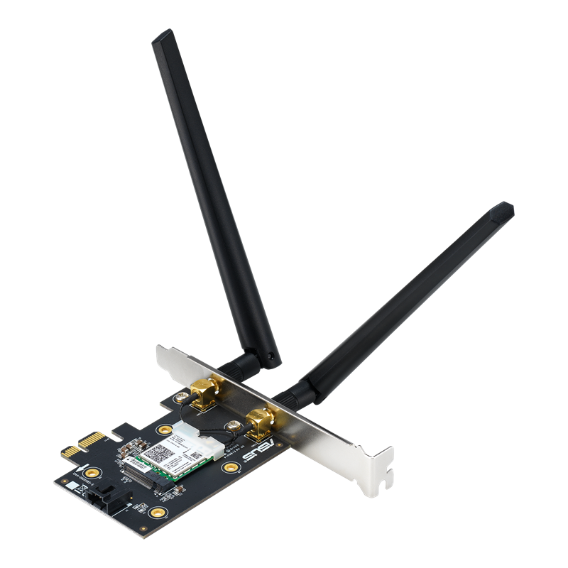 ASUS PCE-AX3000 Dual Band PCI-E WiFi 6 (802.11ax). Supporting 160MHz, Bluetooth 5.0, WPA3 Network Security, OFDMA and MU-MIMO