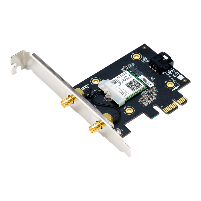 ASUS PCE-AX3000 Dual Band PCI-E WiFi 6 (802.11ax). Supporting 160MHz, Bluetooth 5.0, WPA3 Network Security, OFDMA and MU-MIMO