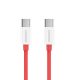 Coconut C15 Warp 30W USB C to Type C Charging Data Sync Charger Adapter Cable 6A for Oneplus 8/8T/9 PRO/9R - 1Metre/3.3ft