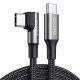 Coconut C18 USB C to USB Type C Right Angle 60W Power Delivery Fast Charging Cable for USB C Devices, Smartphones
