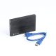 Coconut SC02 2.5 USB 3.0 SATA Casing HDD Enclosure Case Cover for SATA HDD | Aluminium Body - SATA Hard Disc Drive for Laptop External Case - Black for Mac & Windows