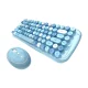 Bling Wireless Typewriter 84 Key Keyboard Mouse Combo - Blue